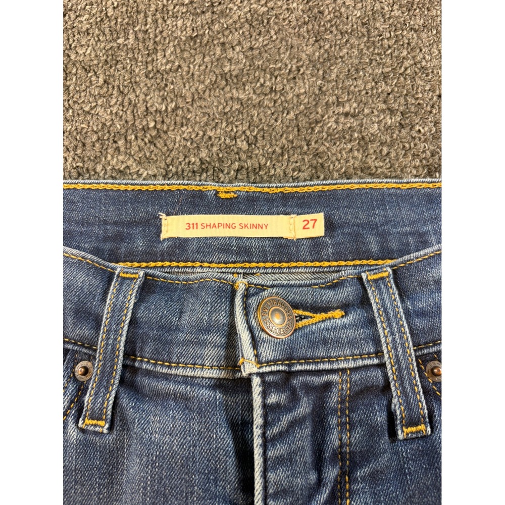 Levis 311 Shaping Skinny Jeans Womens 27 Medium Wash Blue Denim Mid Rise Stretch - Picture 5 of 8